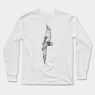 Cockatiel Hand Drawn Long Sleeve T-Shirt